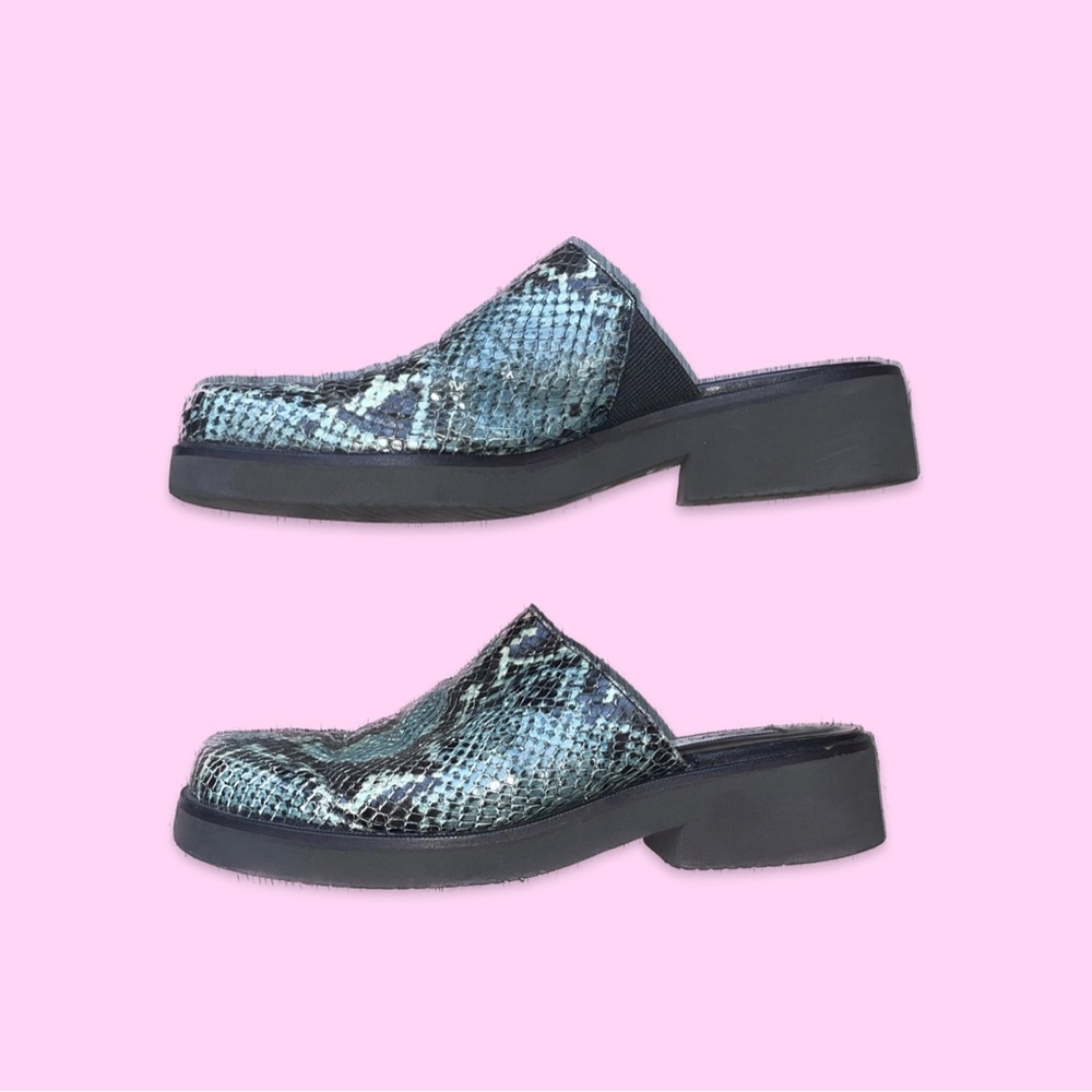 Donald Pliner Snakeskin Clogs